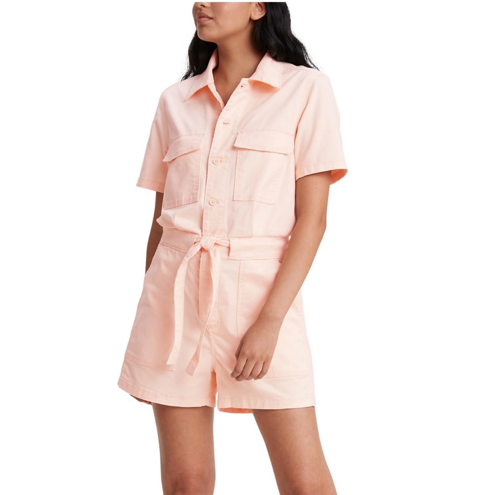 Levi’s Utility Tie-Waist Romper – Pink, Size XS